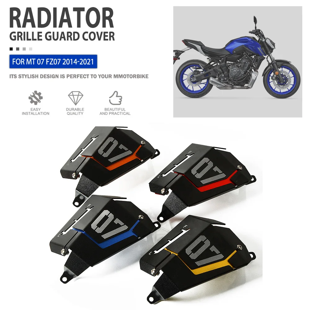 Radiator Guard For Yamaha MT-07 MT07 MT 07 FZ07 FZ 07 2014 2015 2016 2018 2019 2020 2021 Coolant Recovery Tank Shielding Cover