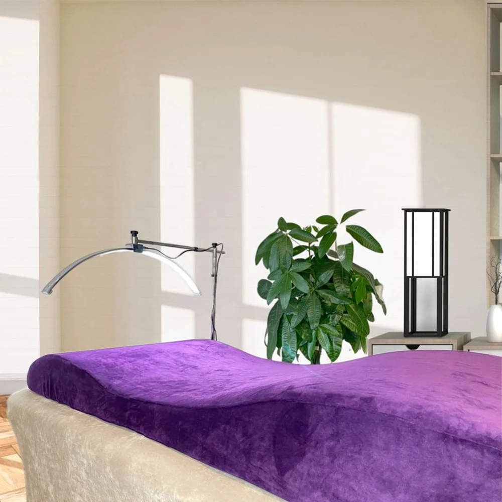 Modern Curved Lash Bed Mattress Topper for Beauty Salon with High Density Memory Foam Height Adjustable