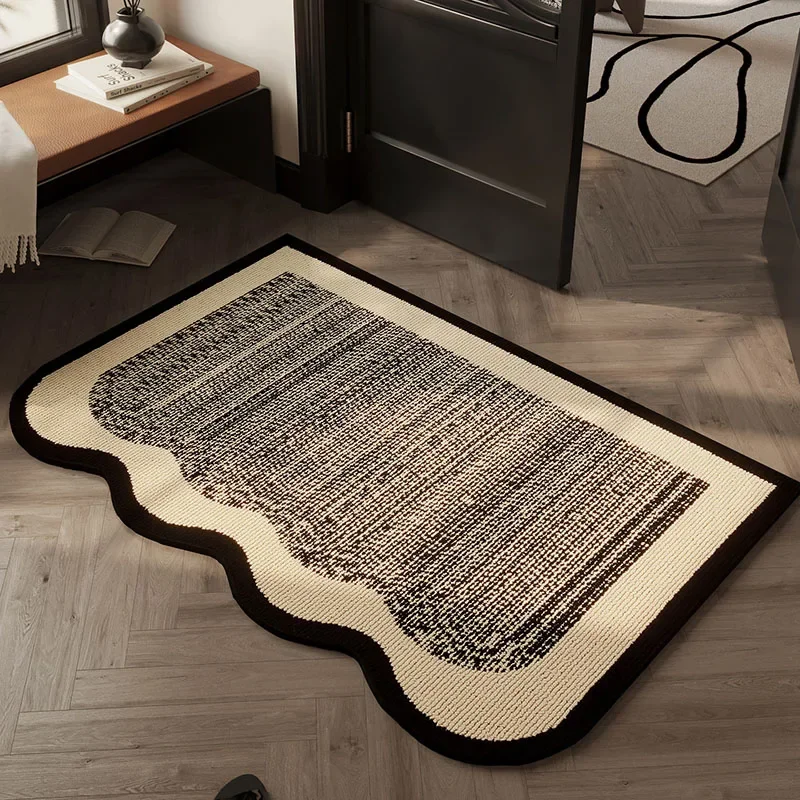 Classical Irregular Porch Entrance Doormat Dust Removal Wear Resistance Footpad for Home Hotel Washable Non-Slip Floor Carpet