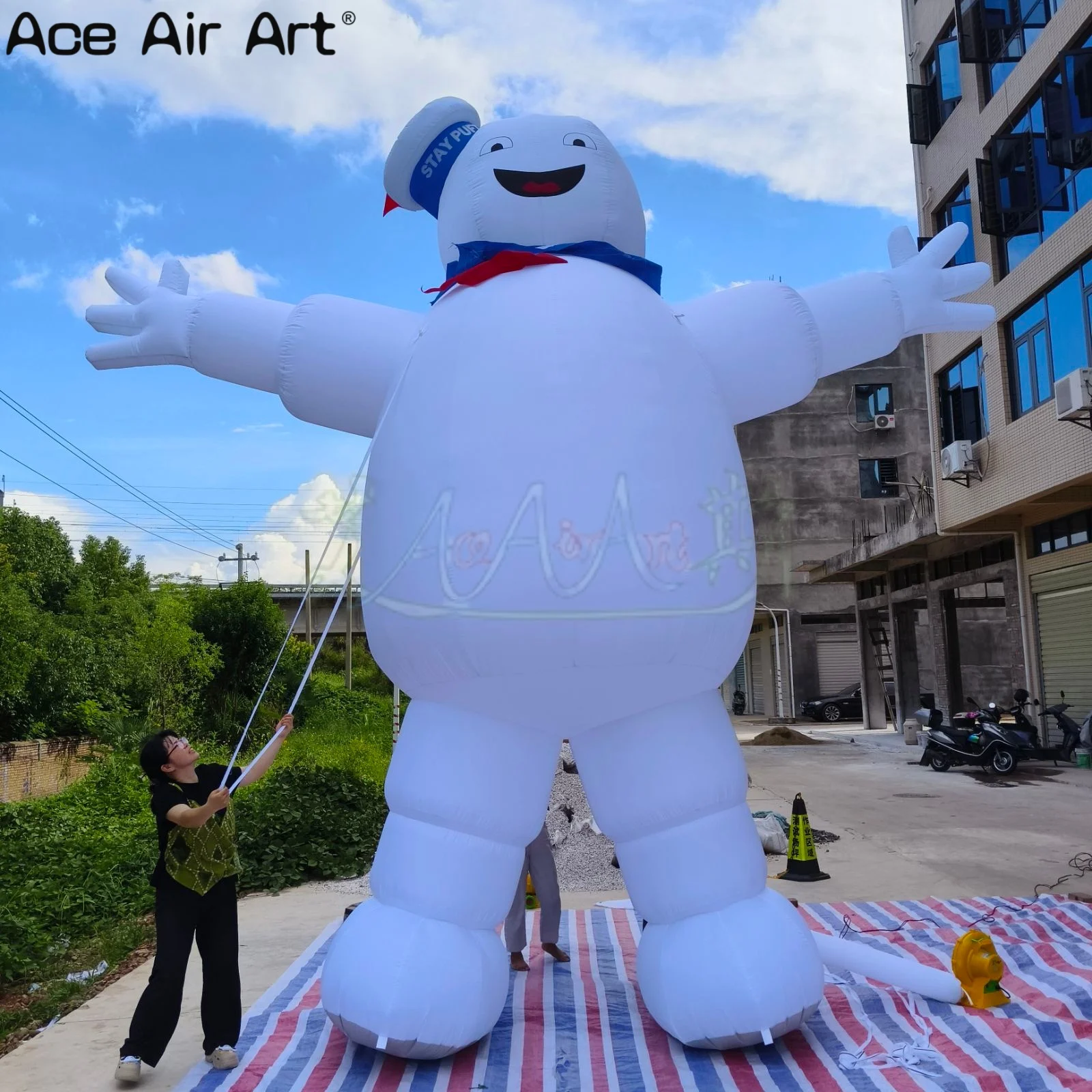 

Надувное рождественское праздничное украшение для двора и вечеринки, гигантский надувной зефир для фестивальных украшений