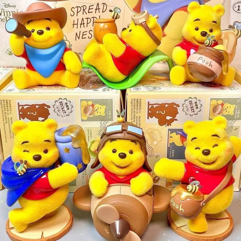 

Genuine Disney Winnie The Pooh 100th Honey Quest Series Blind Box Cute Desktop Ornament Anime Figure Doll Mystery Box Toys Gift