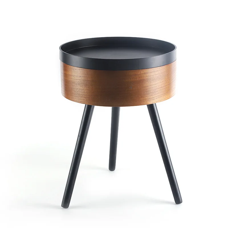 Bedroom Assembly Storage Small Round Table Living Room Sofa Modern Minimalist Side Table Nordic Style Round Storage Coffee Table