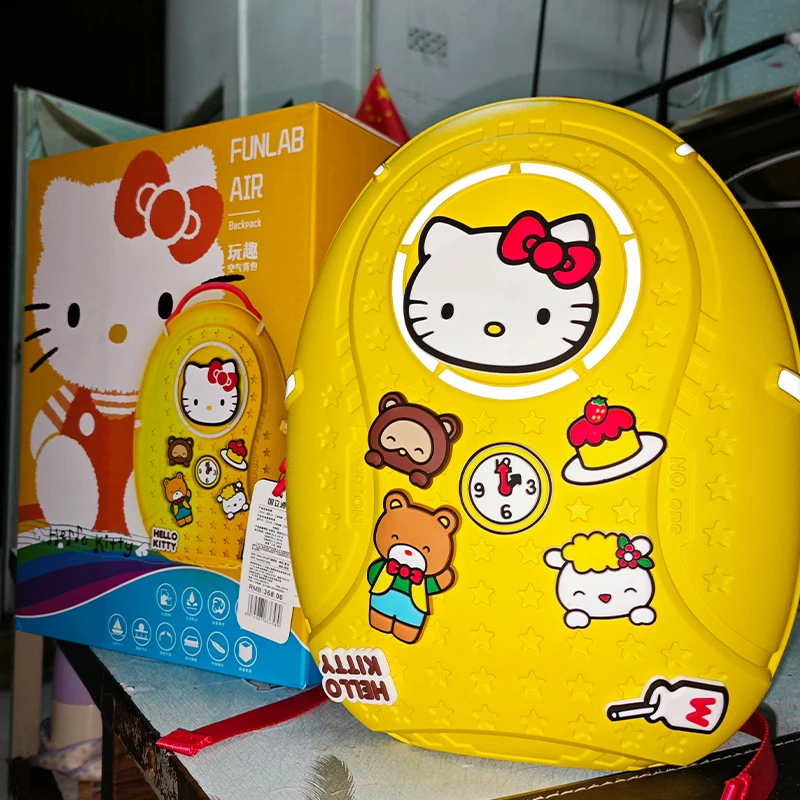 Hello Kitty Diy Children'S Backpack Cute Cartoon Anti Hunchback Student Backpack Travel Bag