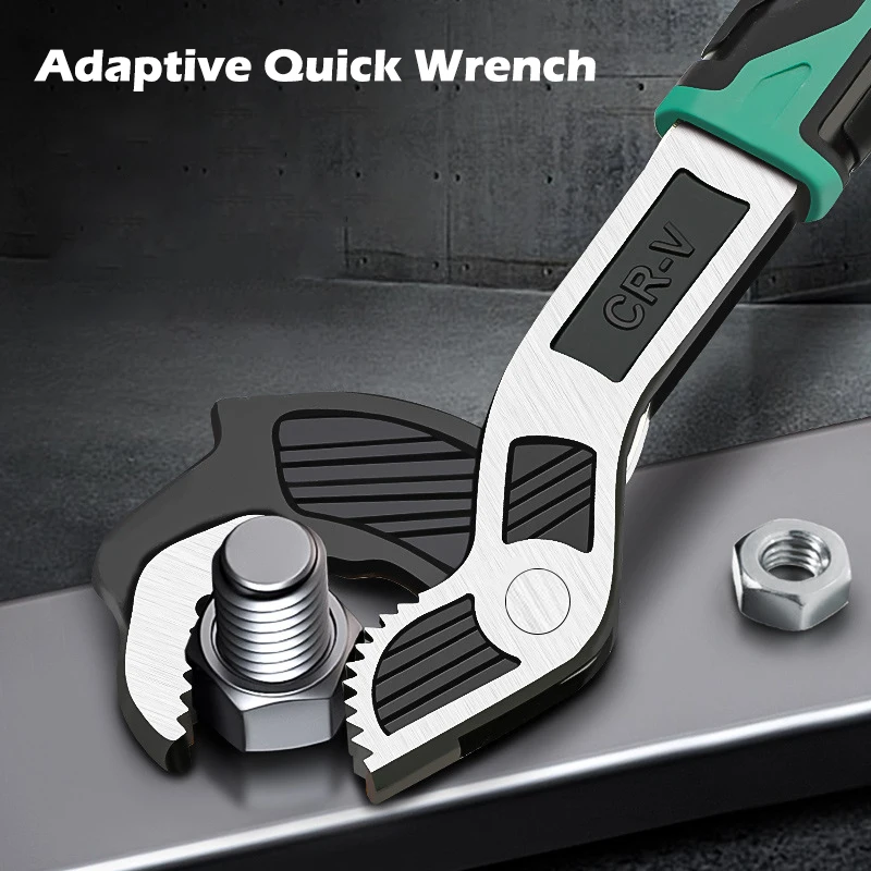 6/8/10/12 In Adaptive Universal Large Open-end Wrench Pipe Wrench Multi-function Fast Auto Reset Activity Pipe Wrench Hand Tools