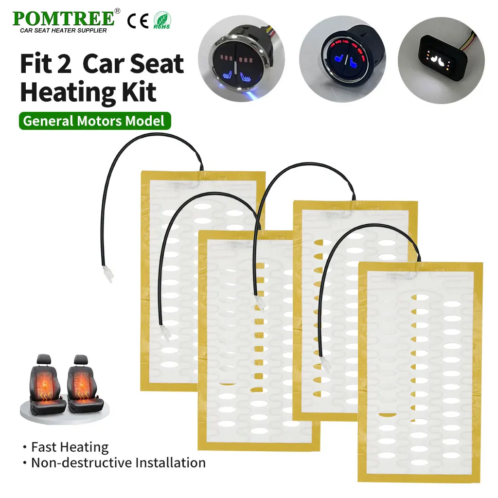 Universal Built-in Hidden Installation Auto Seat Heater Kit Fast Warm Alloy Wire 3Gear Adjustable Switch Complete Wiring Harness