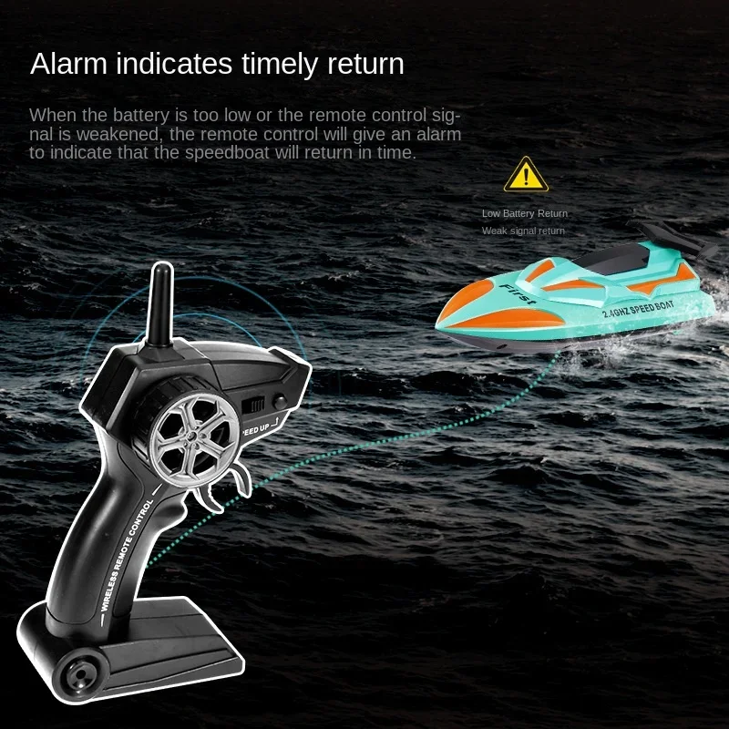 Lancha rc de alta velocidade, hélice dupla, modelo de barco elétrico com controle remoto, brinquedo para presente, barco de corrida 2.4g, modelo de barco de competição