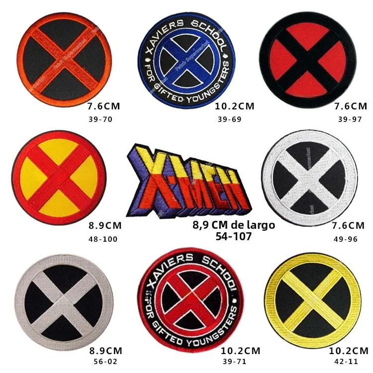 Parche bordado de X-Men Colossus para abrigos de lana, etiqueta de tela para reparación, insignia termoadhesiva para costura ...
