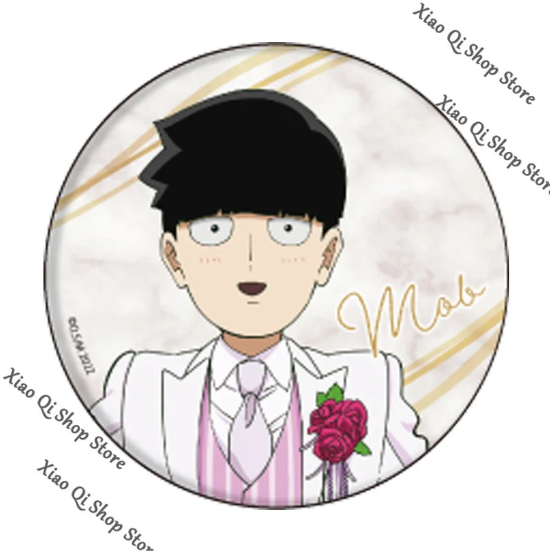 Mobu Saiko Hyaku Mob Psycho 100 Anime ambito traje blanco Kageyama Shigeo Reigen arataka insignia alto nivel de apariencia