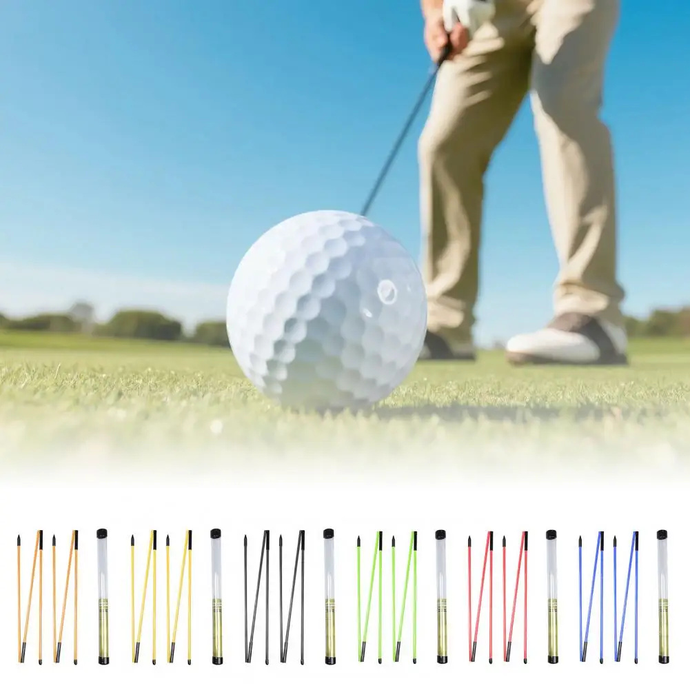 Golf Practice Aid Collapsible Golf Alignment Stick Telescopic Swing Direction Indicator Rod Portable Golf Training for Aiming