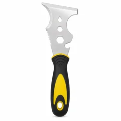15-In-1 Multi Use Putty Knife Stainless Steel Paint Scraper Tool Wallpaper Can Opener Cleaning Paint Rollers Home DIY
