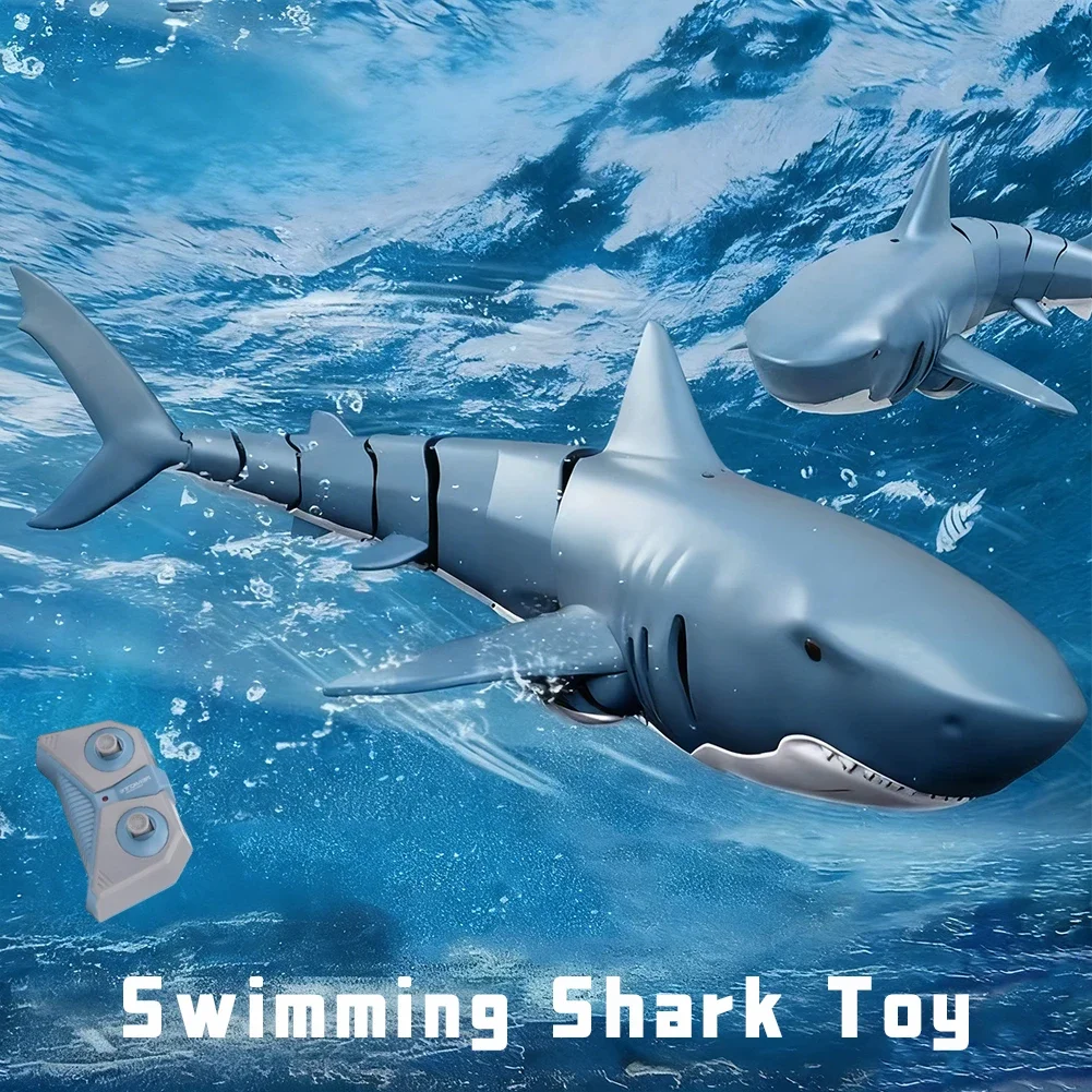 Smart Rc Shark Whale Spray Water Toy Remote Controlled Boat Ship Submarine Robots Fish Electric Toys for Kids Boys Baby Children
