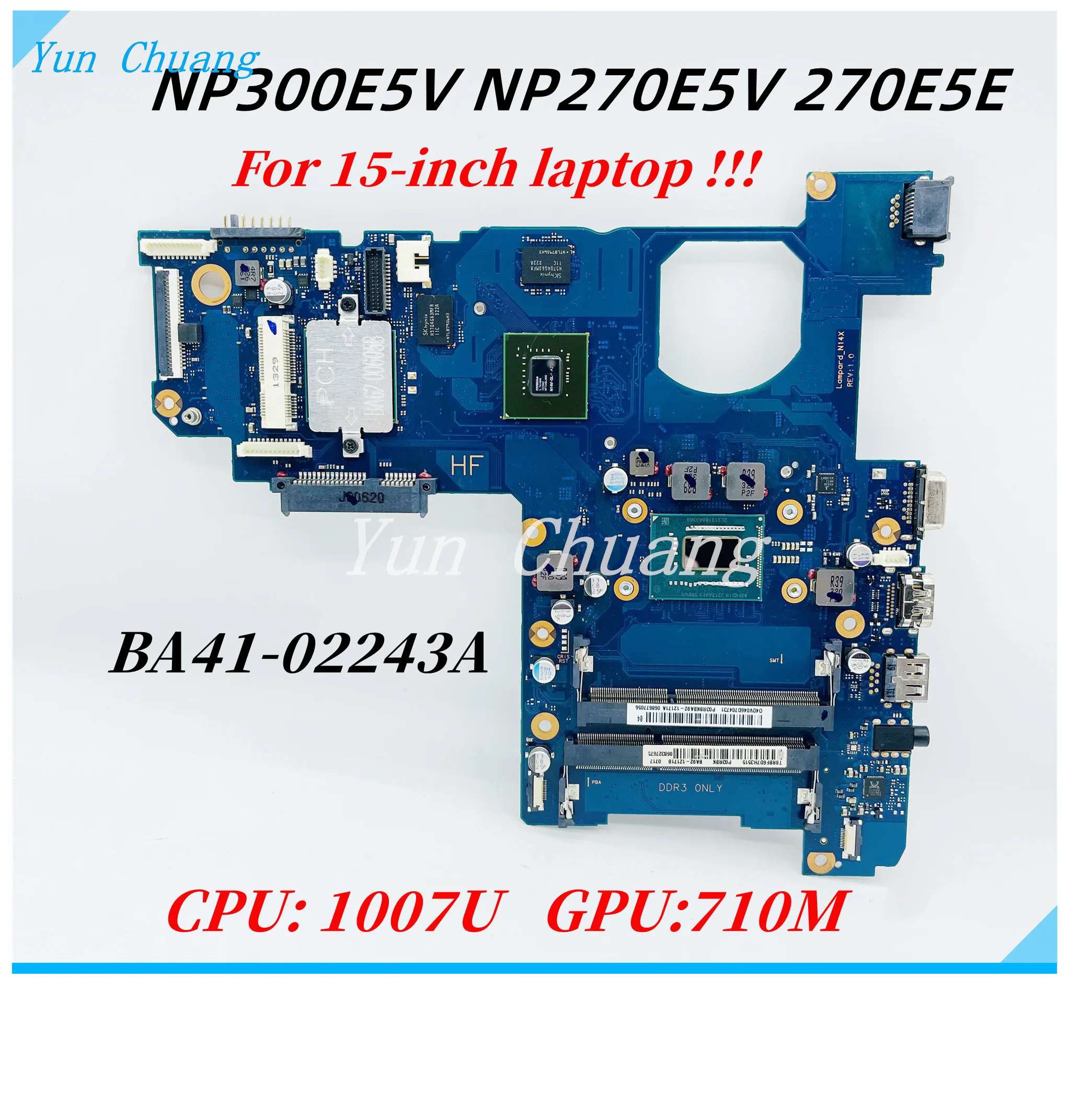 

BA41-02243A Mainboard For Samsung NP300E5V NP270E5E NP270E5V 15 Inch Laptop Motherboard With 1007U CPU 710M GPU 100% Tested