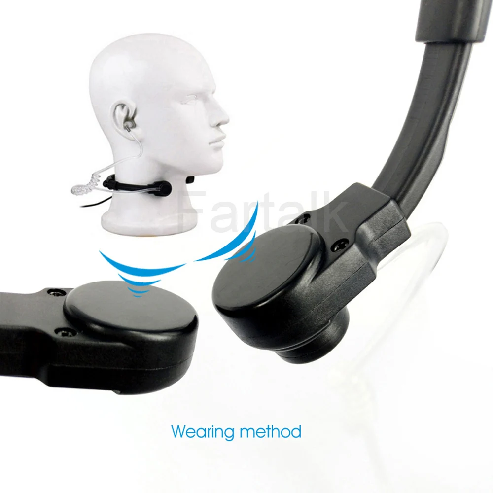 Telescopic Throat Vibration Mic for Sepura STP8000 STP8030 STP8035 STP8038 STP8040 STP8080 Walkie Talkie Headset Earpiece