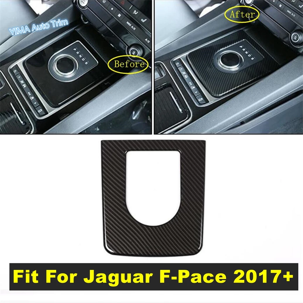 

Carbon Fiber Look Car Styling Stalls Gear Shift Box Panel Cover Trim Fit For Jaguar F-Pace 2017 - 2022 ABS Interior Accessories