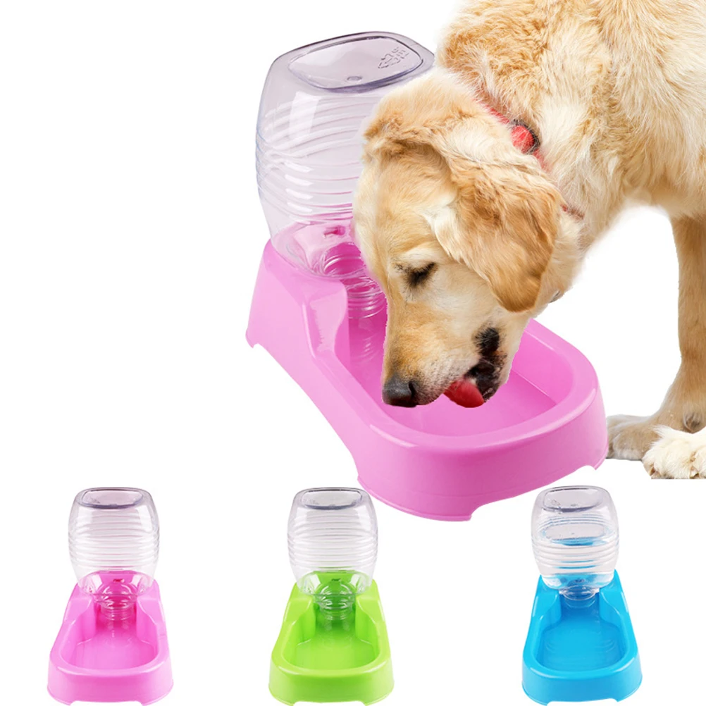 

Dog Water Feeder Self Drinking Bowl Pink Gravity Waterer Automatic Feeding Dispenser Durable Plastic Non Tip Design Suitable
