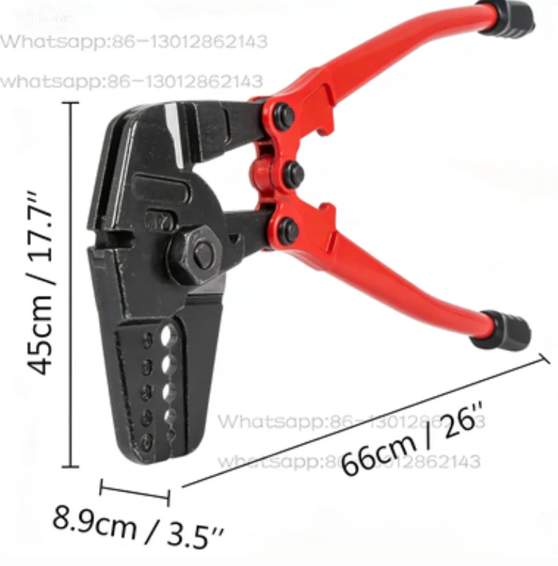 24/30Inch Wire Rope Swager Crimper Tool Insulated Handle Aluminum Copper Cable Fishing Sleeves Cutter Crimping Pliers