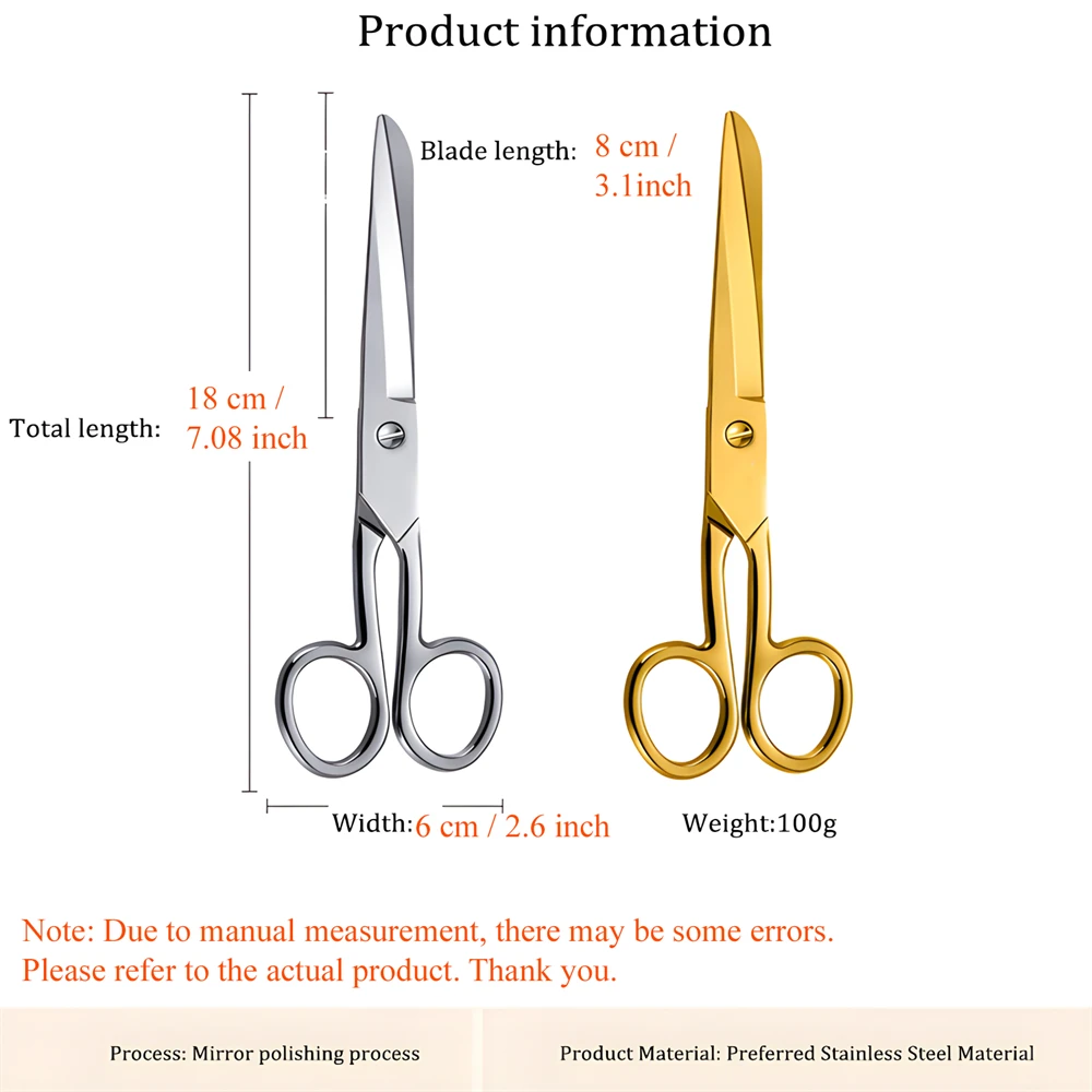 1PC, Stainless Steel Sewing Scissors Retro Tailor Thread Embroidery Fabric Household Scissors Pet Scissors DIY Sewing Tools - view 2