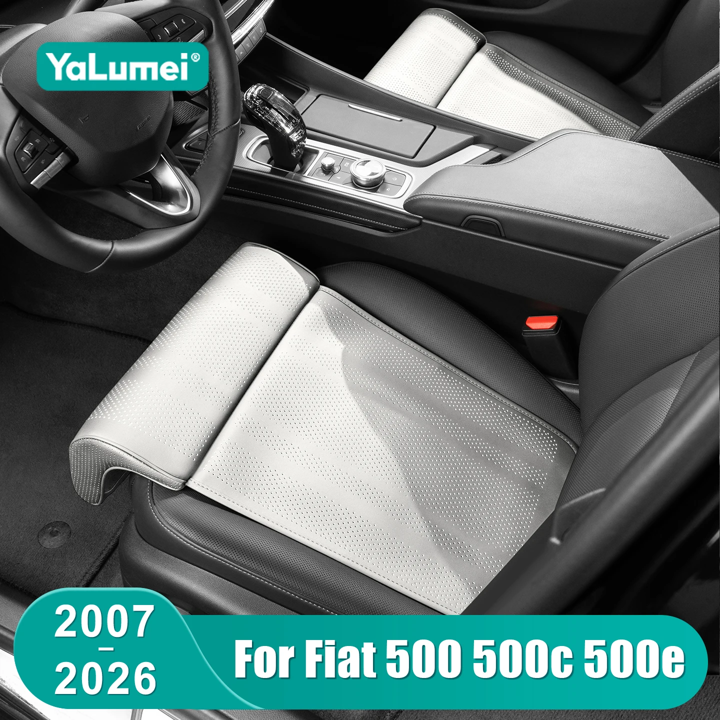 For Fiat 500 500c 500e 2007 - 2013 2014 2015 2016 2017 2018 2019 2020 2021 2022 2023 2024 2025 2026 Car Seat Leg Support Cushion