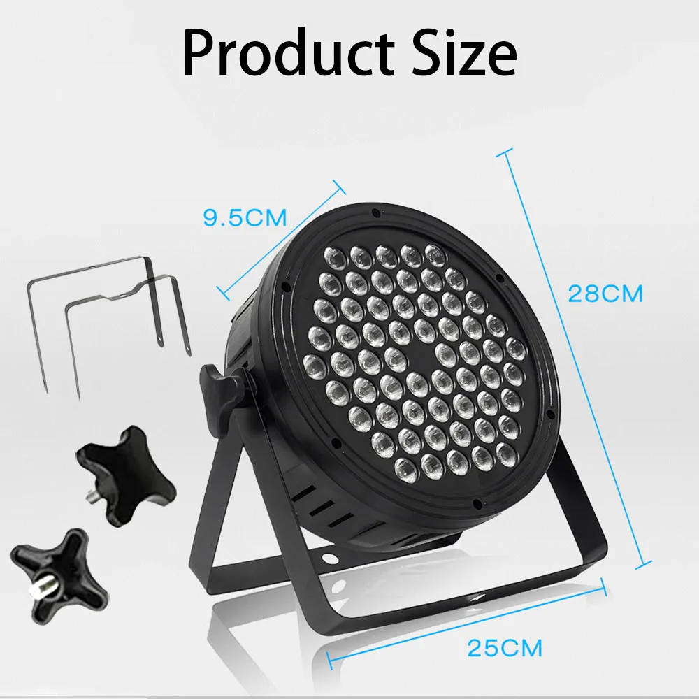 2/4/8 Uds 3W * 60LED parquet etapa mini luz DMX512 audiencia controlada por voz luz facial para festival boda y ambiente de discoteca