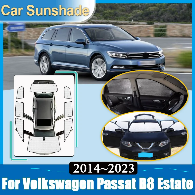 

Для Volkswagen VW Passat B8 Estate 2014~2023: Полная защита от солнца, УФ-излучения и перегрева, отражающая теплоизоляционная наклейка, автомобильные аксессуары