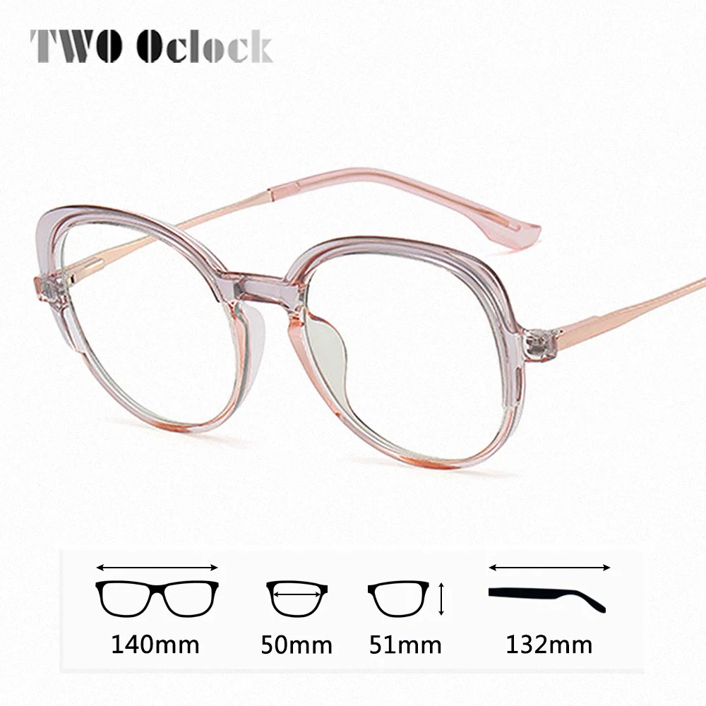 

High Quality Women's Glasses Frame TR90 Eyeglass Frames Female Blue Light Computer Eyewear 0 Diopter No Myopia Spring Hinge PINK