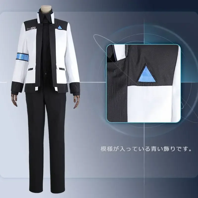 Ensemble complet de vestes de cosplay pour hommes et femmes, Detroit, Devenir humain, Connor, Agent imbibé, RK900, Costume d'Halloween