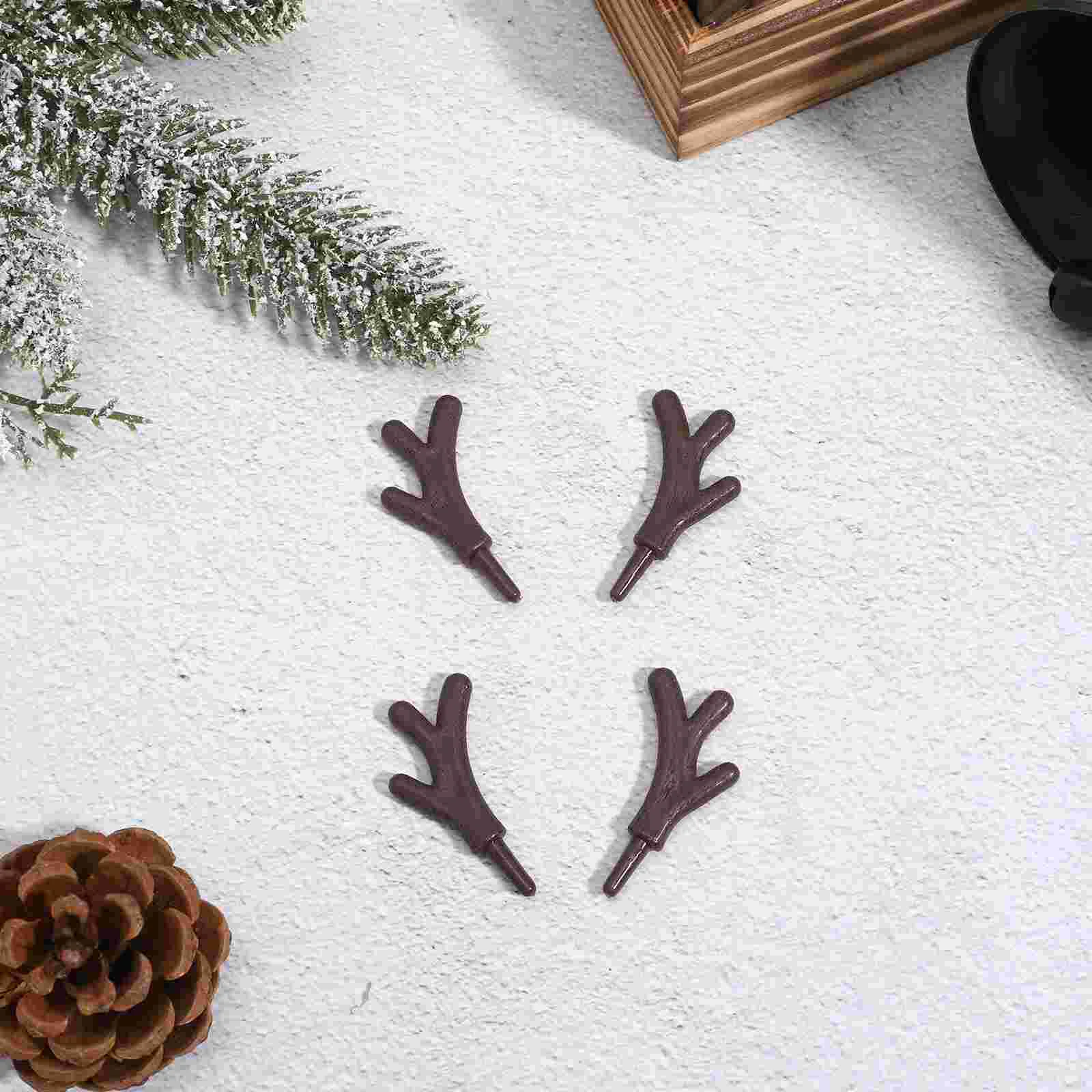 100 PCS Christmas Craft Supplies DIY Accessories Decor Branch Antlers Adornments