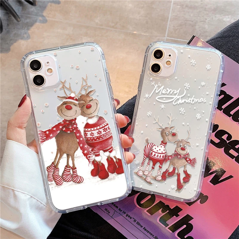 

Christmas Snow For iPhone 16 ProMax Case iPhone 15 13 14 12 11 ProMax Pro XS XsMax XR 12 13Mini 7 8 SE Plus Fall Shockproof Case