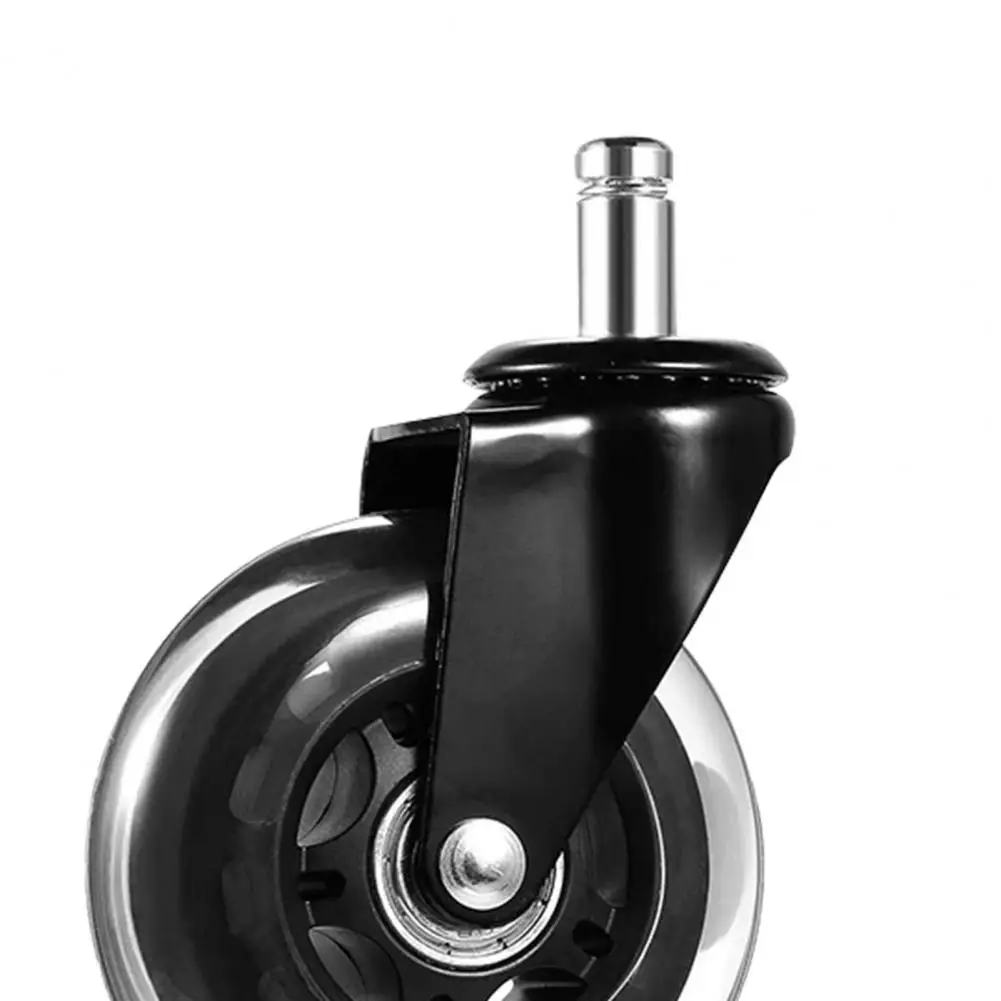 75mm Office Chair Wheels Quiet Chair Casters Smooth Rolling Floor Protect Swivel PU Casters Replacement Set For Coworking Spaces