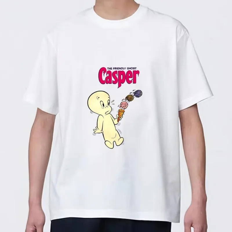 Casper der freundliche Geist T-Shirt Frauen Paar Kombination Kleidung Kurzarm Kragen Mode Mann Baumwolle