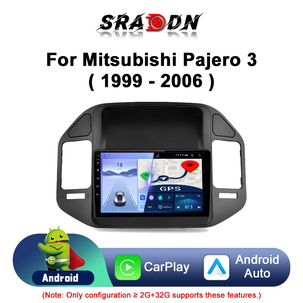 For Mitsubishi Pajero 3 V70 V60 1999 - 2006 Car Radio Android Automotive Multimidia Player GPS Navigaion Carplay Auto Stereo