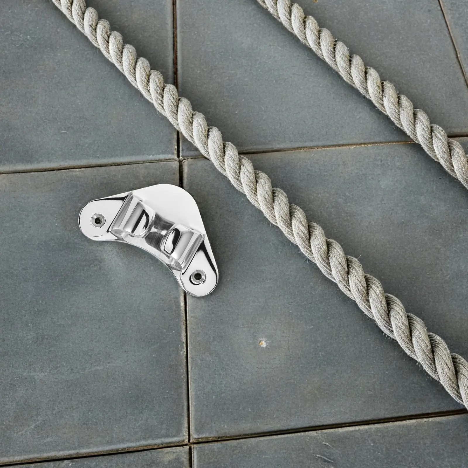 Stainless Steel Rope Cleat Boat Bow Chock Marine Mooring Triangular Guide Dock Yacht Deck Hardware