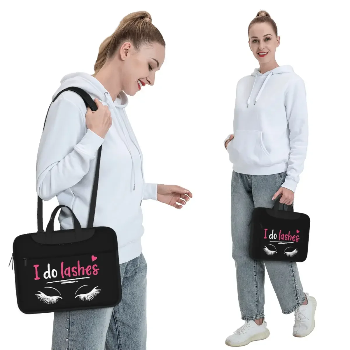 Lashes Eyelash Lash Artists Cosmetics Crossbody Laptop Bag Case Computer Bag 13 14 15.6 Inch Notebook Pouch for Macbook Pro
