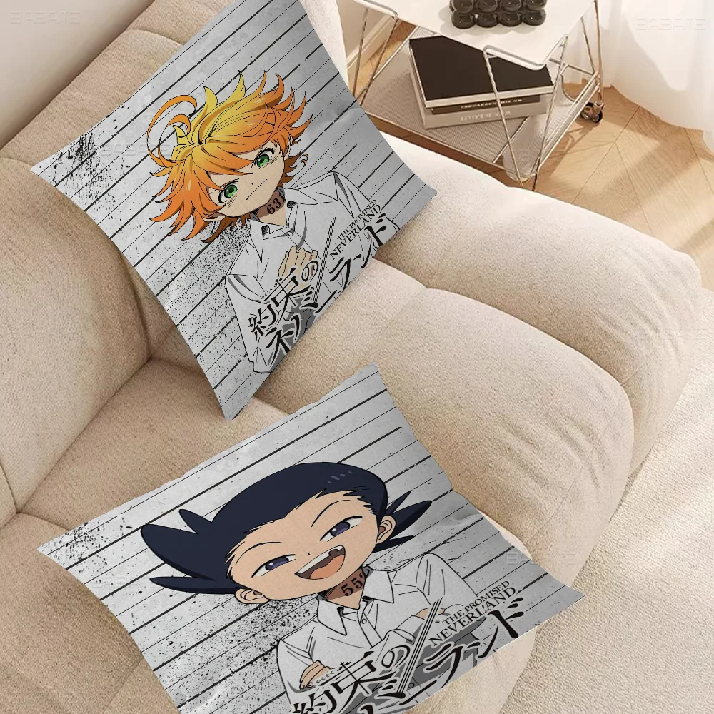 

Anime The Promised Neverland Art Pillowcase Toon Gift Cushion Cover Bedroom Home Sofa Chair Seat Decor Pillow Case