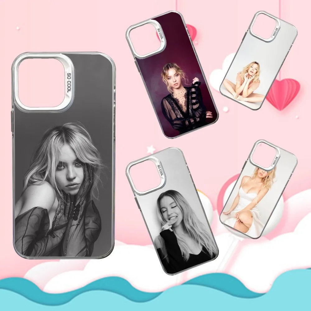 

Actor S-Sydney S-Sweeney Phone Case For iPhone 16,15,14,13,12,11,Mini,Pro,SE,MAX White Matte Shockproof Cover