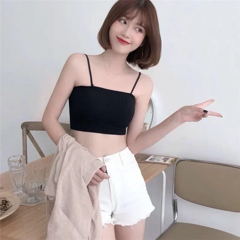 New Fashion Sexy Top Cotton Underwear Tube Top Bra Ladies Thread Bra Comfort Up Women Sports Bra Female Crop Top Sexy Lingerie