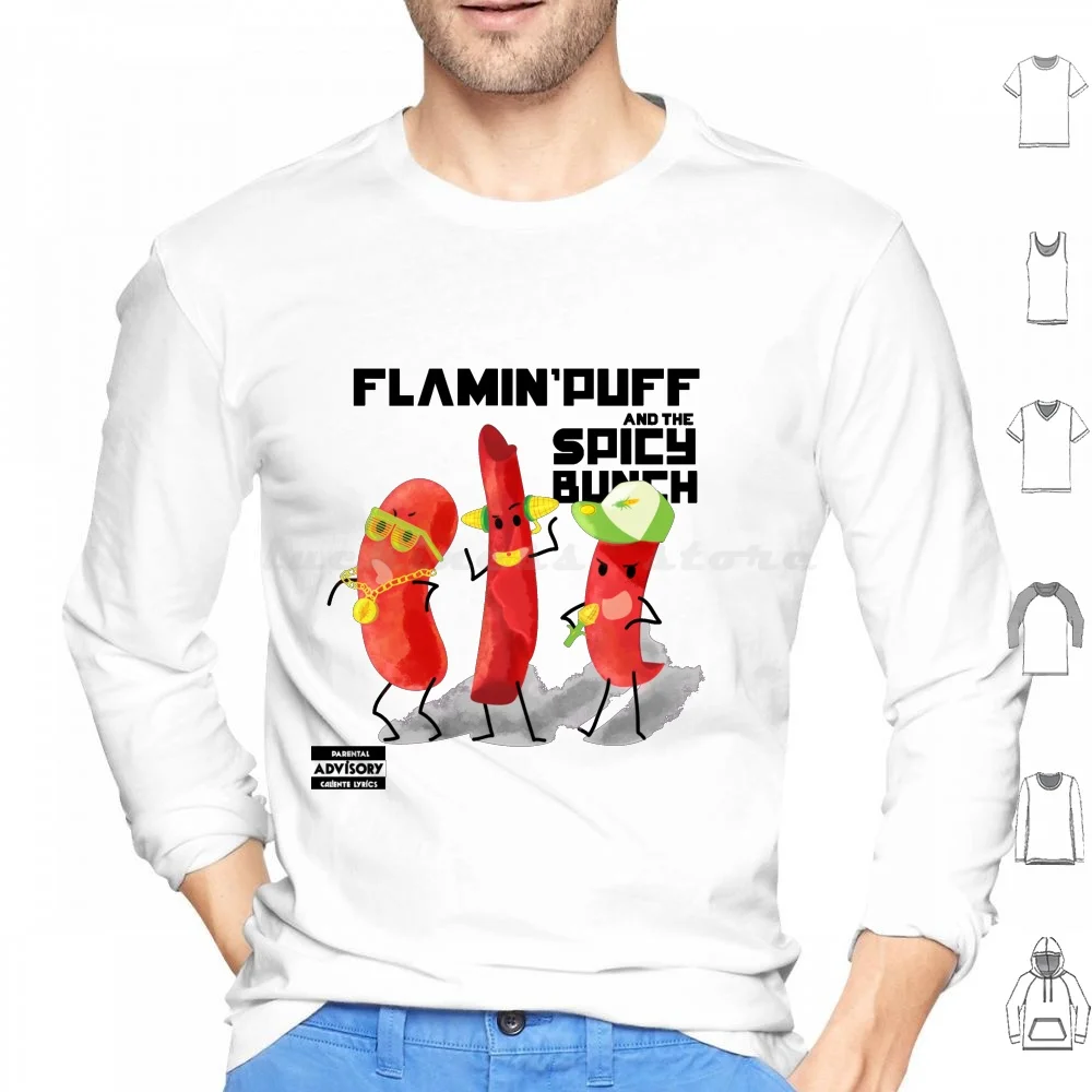 The Spicy Bunch Hoodie Cotton Long Sleeve Puffy Hot Cheeto Foodie Funny Food