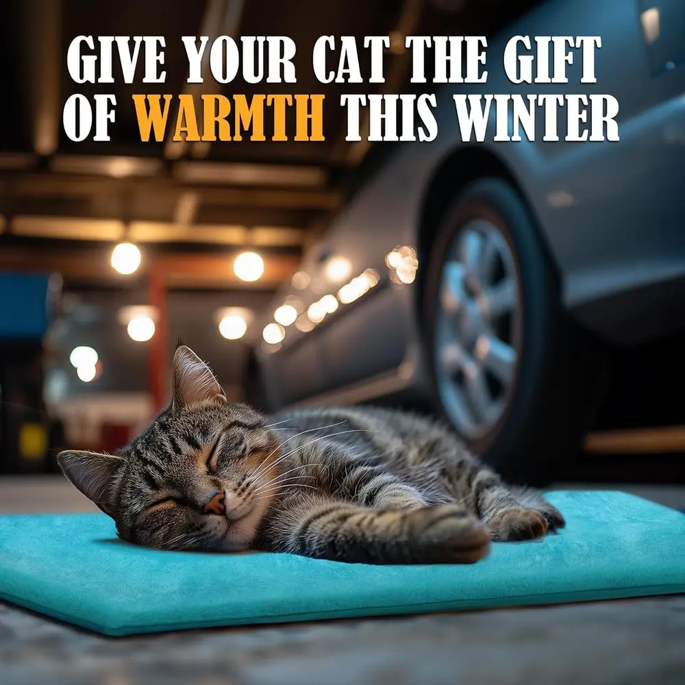وسادة تدفئة كهربائية مقاومة للماء للحيوانات الأليفة الخارجية - بطانية دافئة آمنة للقطط والكلاب، مثالية لفصل الشتاء 28 × 16
