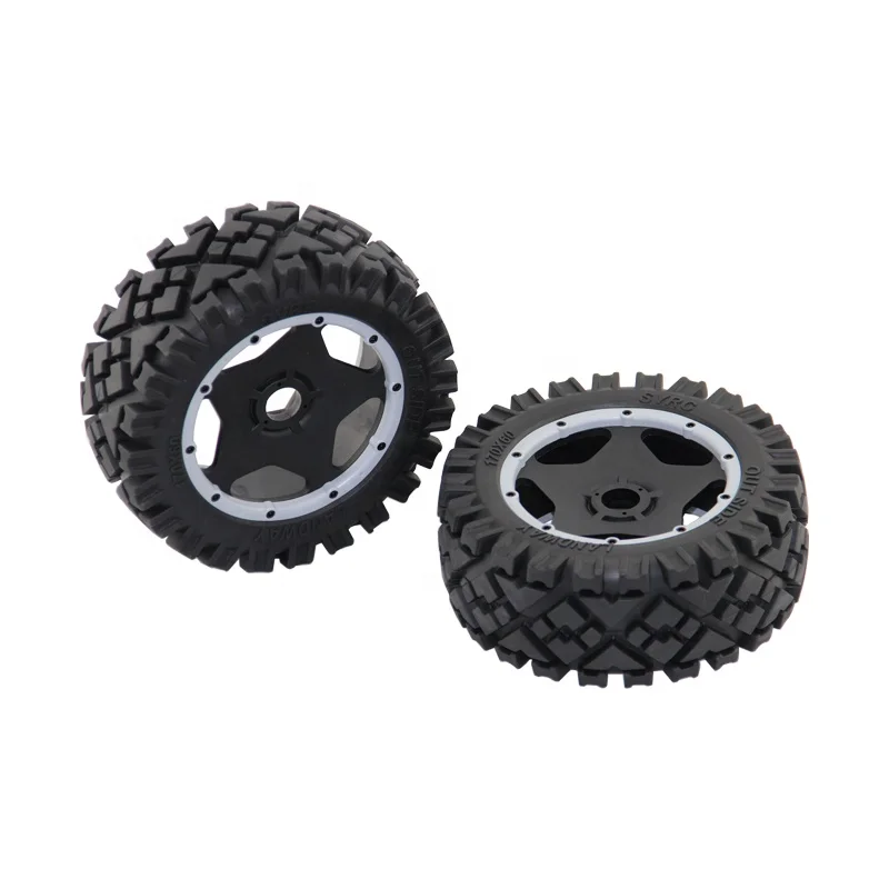 2pcs SY ROVAN Front Tires & Wheels Spare Parts for 1/5 SY HPI KM BAJA 5B RC Car Parts