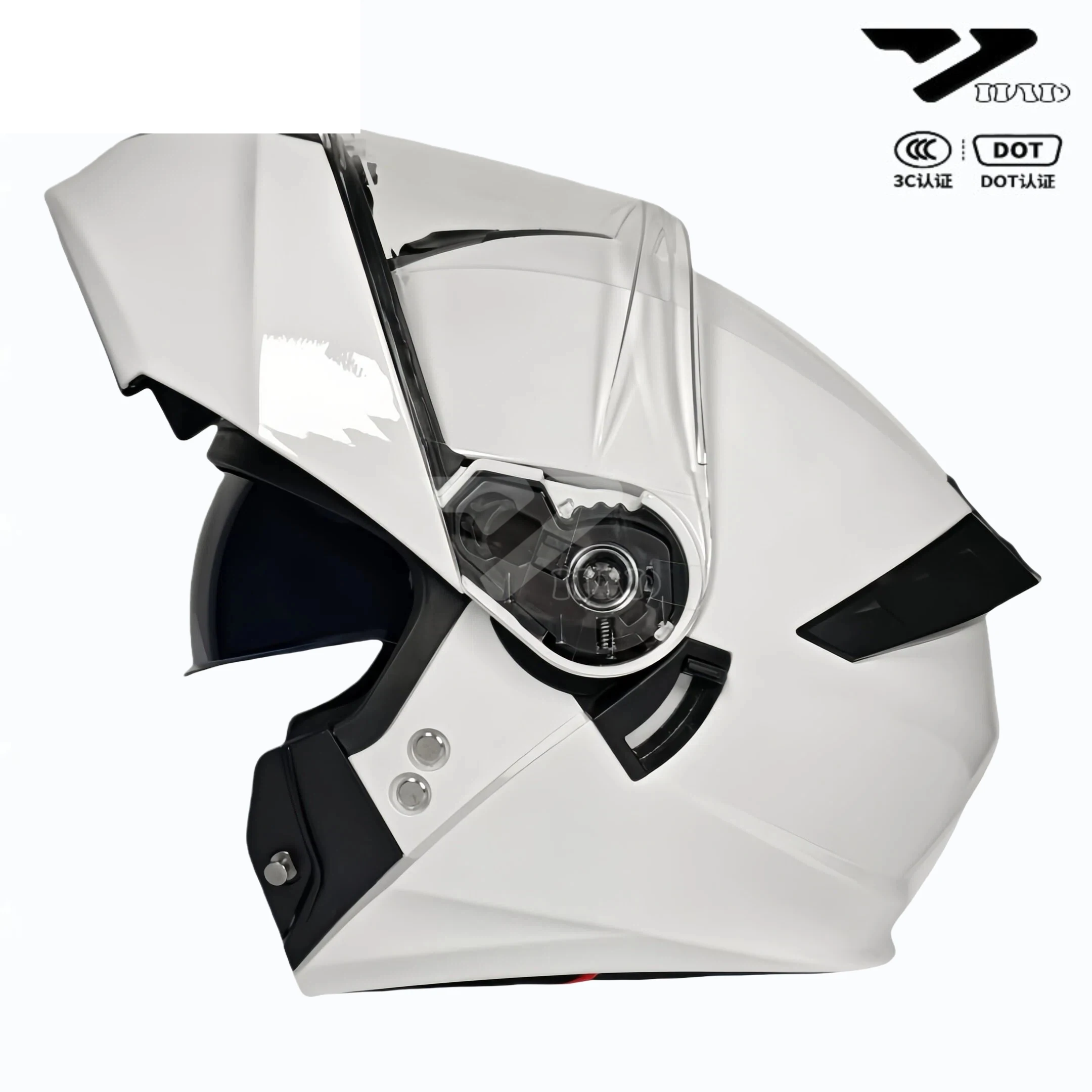 New HAD  Motorcycle  DOT Approved Dual Visor ABS Shell Quick Release Closure Custom Logo Option All-Season Use