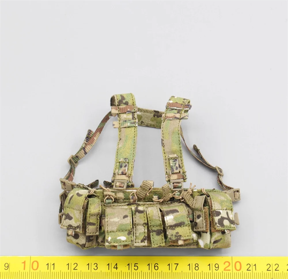 

US. Soldier Doll Hang Chest Vest Bags Multi Function Waist Belt For 12" Doll Scene Component EASY&SIMPLE ES 26065SS 1/6