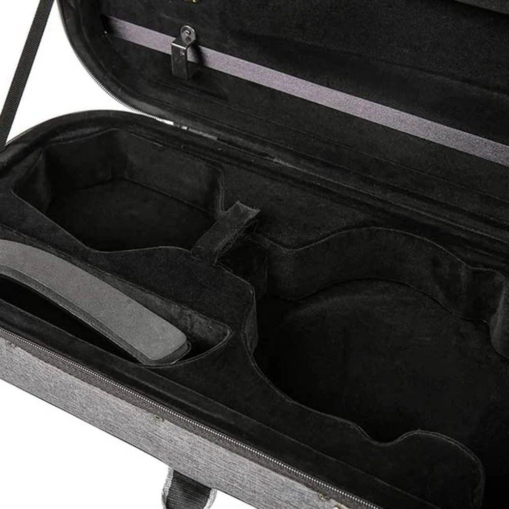 【~ NEW X07A】4/4 Full Size Violin Case Oblong Violin Hard Cas,Super Portable with Carrying Straps
