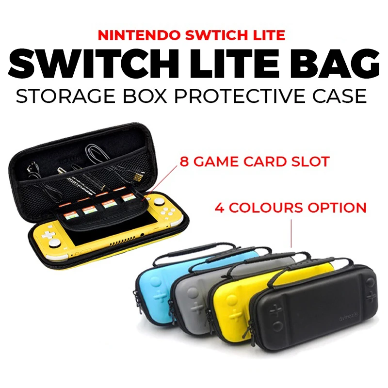 EVA Game Machine Storage Box Protective Case For Switch Lite 8 Game Card Slot 4 Colours Option