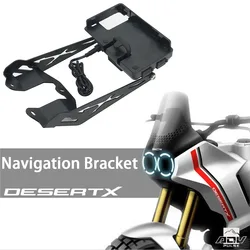 New Motorcycle Front Mid Navigation Bracket GPS Mobile Phone Charging For Ducati Desert X DesertX 937 2022 2023
