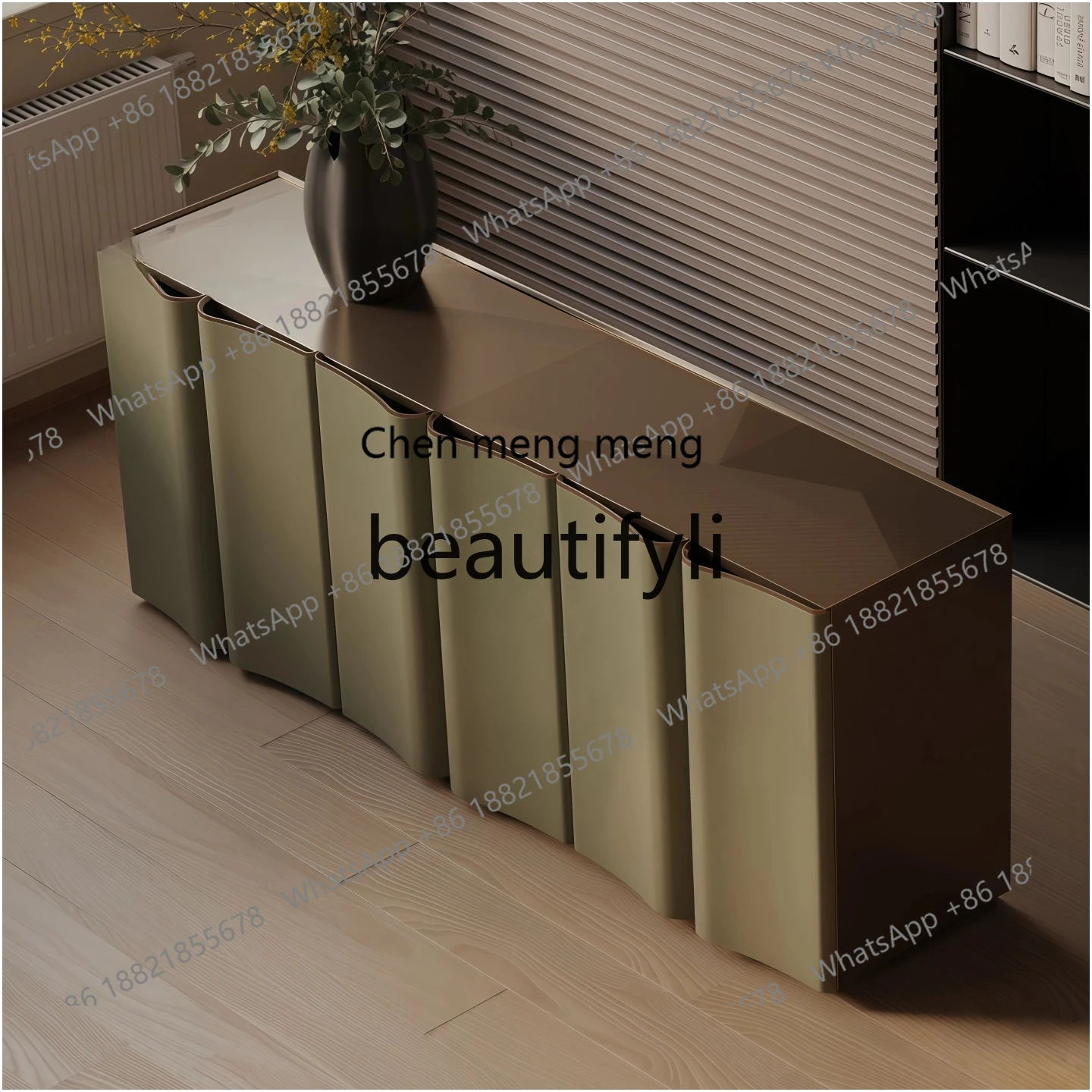 X Minimalist Lacquer Sideboard Cabinet for Living Room Wall Storage Entrance Storage Decorative Cabinet