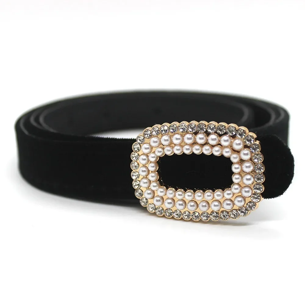 Mode Retro Fluwelen Riem Casual Klassieke Stijl Broekriem Jeans Trendy Tailleriem