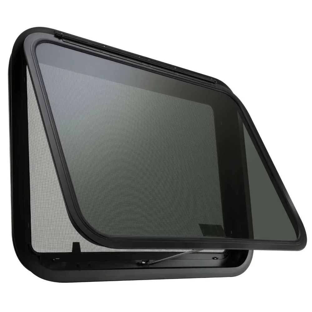 

New 30\" W X 22\" H RV Exit Window With Trim Aluminum Alloy And Glass Side Window For Caravans And Campers