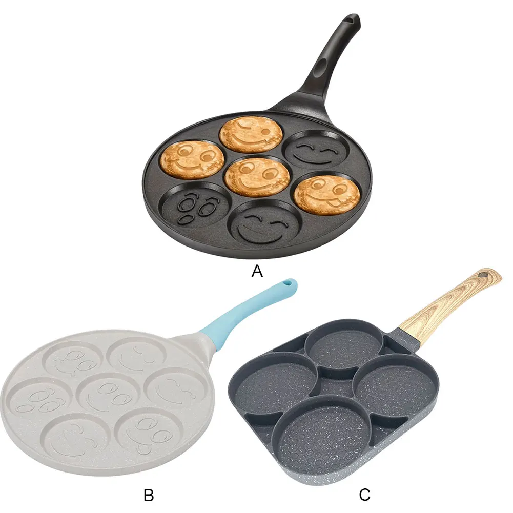 7/4 Cups Pancake Pan Egg Omelet Crepe Frying Pan Non-stick Griddle Pancake Maker Pancake Shapes Pan for Kids Breakfast