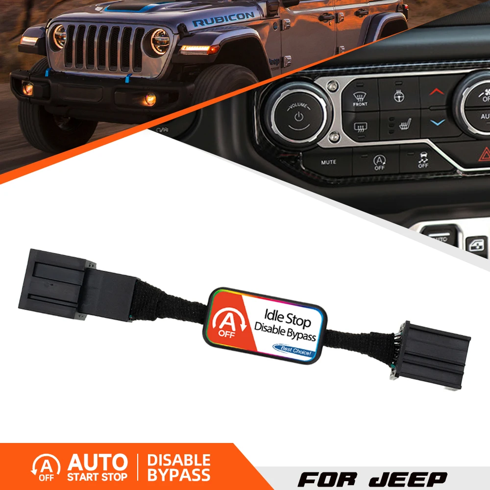 

Для 2020-2024 Jeep Gladiator JT 2018-2024 Wrangler JL автоматический запуск/остановка системного устранителя двигателя/удаления/отмены кабель обходного устройства