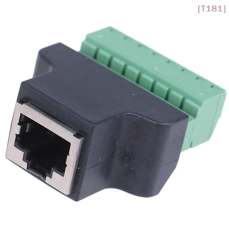 [E] RJ45 to screw terminal adaptor rj45 female to 8  connector for CCTV DVR